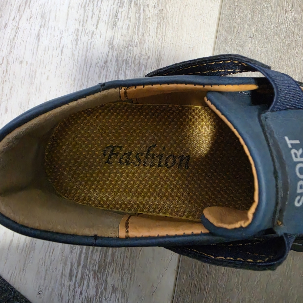 Navy Casual Lace-Up Sneakers - Picture 7 of 8